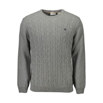Timberland Mens Jaffrey TFO Lambswool Cable Crew Neck Sweater Medium Grey Heather Sweatshirt, S