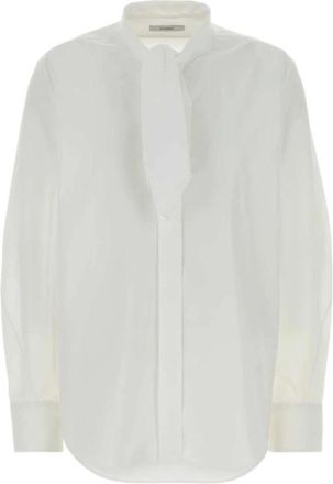 Givenchy Cocoon Shirt in Poplin met Strik - Dames - Blouses & Shirts - Wit - Maat: XS Katoen