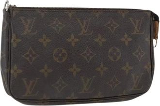 Louis Vuitton Pre-owned Clutches, female, Brown, Size: ONE SIZE Pre-owned Canvas Clutch