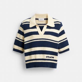 Coach Striped Knit Polo