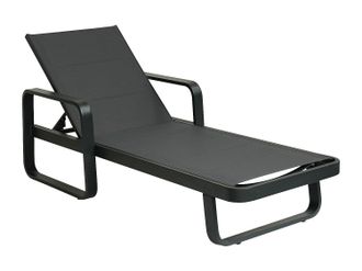 Vente-Unique Tumbona de aluminio y textilene - Antracita - KILA de MYLIA