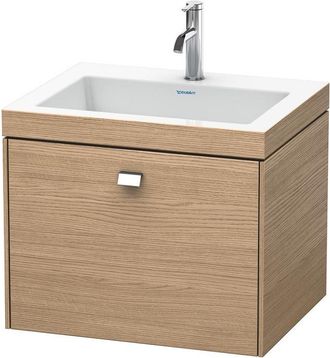 Duravit Lavamanos Duravit Brioso De 60,0x48,0 Cm, 1 Caj&oacute;n, Sin Rebosadero, Con Banco Para Grifos, 1 Agujero Para Grifos, Color (frente/cuerpo): Roble Europeo,