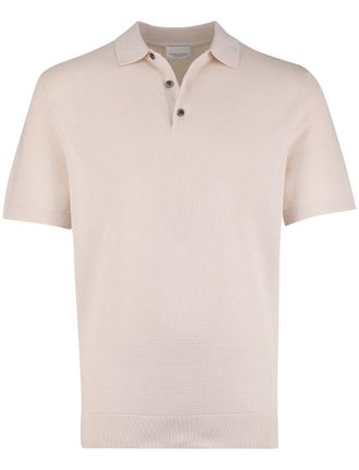 Profuomo Polo beige Profuomo korte mouw 3 knoopjes normale fit