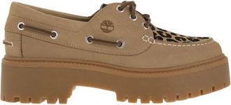 Timberland Stone Street Platform Boat Shoe - Dames - Bootschoenen - Beige - 36 EU - Leer - Schoenen