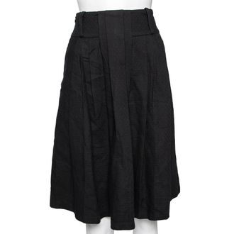 Roberto Cavalli Black Cotton High Waist Skirt