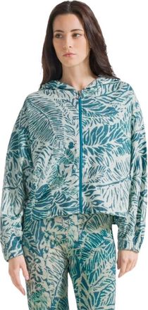 Deha Blauwe Biologische Katoenen Trui - Dames - Vesten met rits - Blauw - M - Katoen - Hoodies & sweatvesten