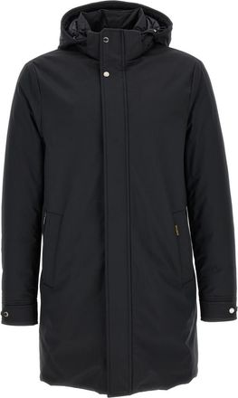 Moorer Dark Blue Hood Parka Jacket