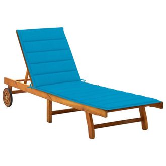 vidaXL Vidaxl - Tumbona De Jard&iacute;n Con Coj&iacute;n Madera Maciza De Acacia
