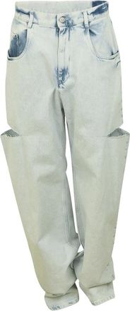 Maison Margiela Jeans, Dames, Blauw, W30, Wide Jeans