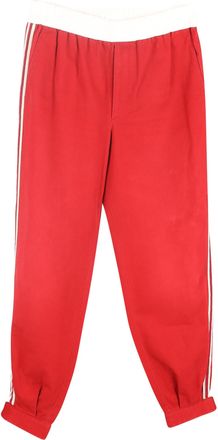Gucci Gucci militaire drillbroek met gesp in rood katoen