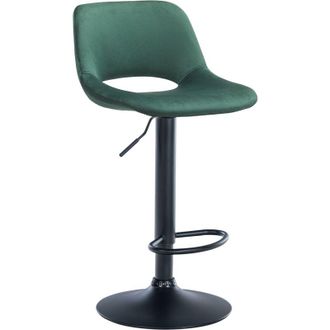 Clp Clp - Taburete De Bar Camden En Terciopelo Verde Metal Negro Mate
