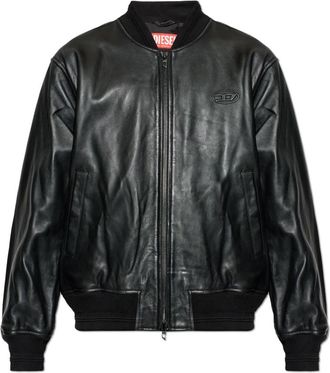 Diesel Leather Jassen - Heren - Leren en Su&egrave;de Jassen - Zwart - S - Jassen