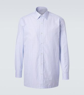 Charvet Camicia in popeline di cotone a quadri