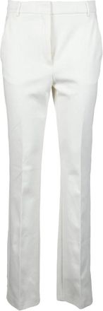 Sportmax Wijde broek - Dames - Wijde Broeken - Wit - L - Katoen - Broeken