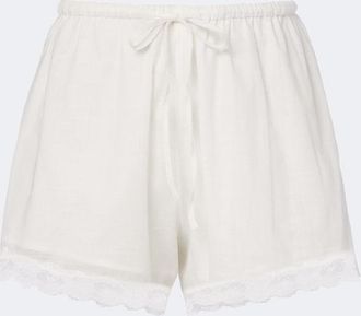 Poss&eacute; Shorts Marilyn in cotone con pizzo