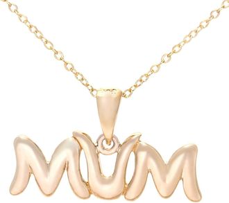 Jewelco London 9ct Gold Mum Pendant Necklace 18 inch - PP0AXL3200Y