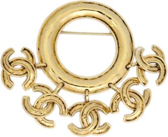 Chanel 1994 CC charms brooch - women - Gold Plated - One Size