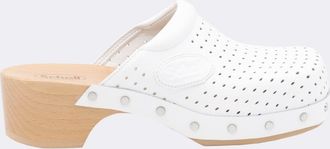 Balenciaga White Leather Scholl Sandals