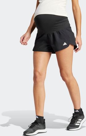 adidas Shorts ADIDAS PERFORMANCE PACER MATERNITY, Damen, Gr. XXL, N-Gr, schwarz-weiss (schwarz, wei&szlig;), Obermaterial: 87% Polyester, 13% Elasthan, clean, Hose