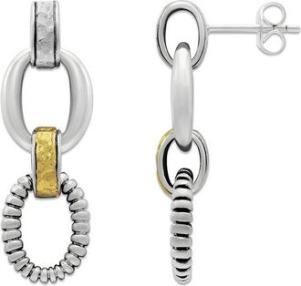Samuel B. 18K & Silver Link Earrings