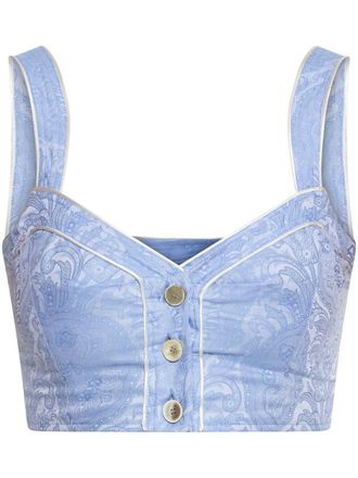 Etro Cropped top - Blauw