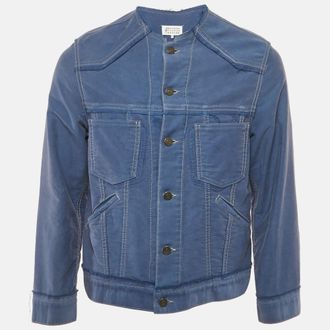 Maison Margiela Maison Martin Margiela Blue Cotton Raw Edge Jacket
