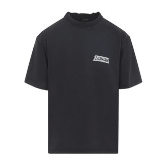 Balenciaga T-Shirts, male, Black, L, Masking Tape T-shirt