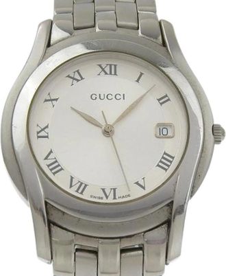Gucci Pre-owned 5500M Polshorloge - Dames - Vintage Horloges - Grijs - ONE Size - Vintage