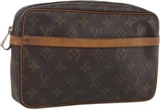 Louis Vuitton Pre-owned Vintage Clutch Bag - Dames - Vintage Clutch - Bruin - ONE Size - Leer - Vintage