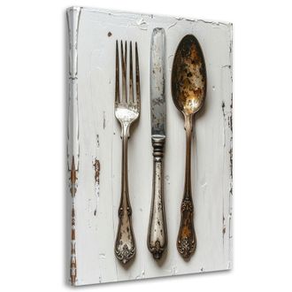 Feeby Cuadro Sobre Lienzo, Cuberter&iacute;a Shabby Chic, 80x120