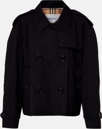 Burberry Cropped cotton gabardine trench coat