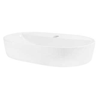 ML Design Lavamanos ovalado de ba&ntilde;o lavabo encimera o pared blanco moderno