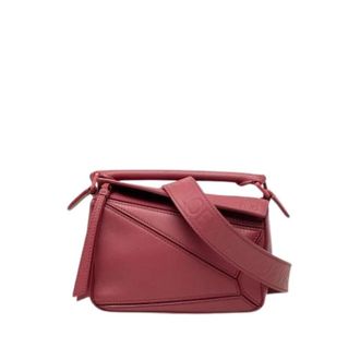 Loewe Tweedehands leren handtassen - Dames - Pre-owned - Roze - Maat: ONE Size Leer