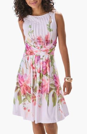Lascana Pleated Floral Dress in Rose Printed at Nordstrom, Size 10
