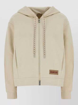 Moncler cotton blend oversized hooded sweatshirt pockets