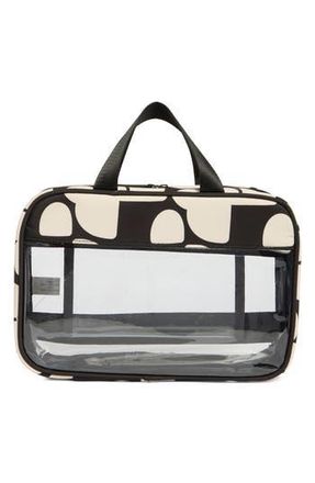 Mytagalongs Box Quilted Clear Toiletry Case in Black/white at Nordstrom Rack