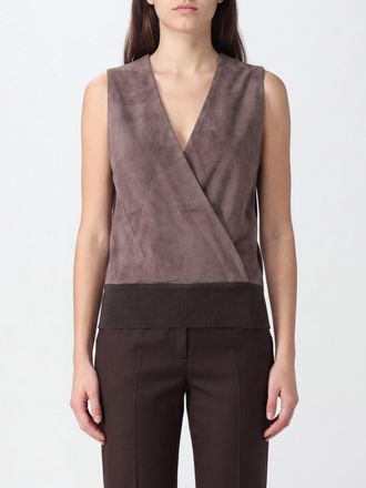 Max Mara V-Neck Off-The-Shoulder Wool and Cashmere Top