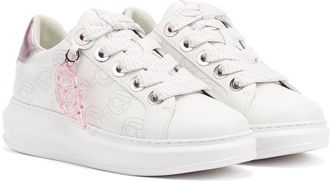 Karl Lagerfeld Kapri NFT Plexi Pendant Dames Sneakers Van Wit Leer