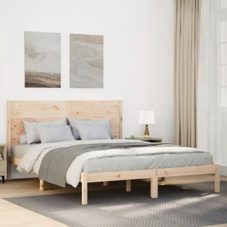 vidaXL Cama Extralarga Sin Colch&oacute;n Madera Maciza 160x220 Cm Vidaxl