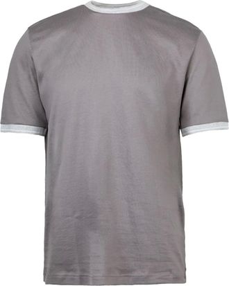 Eleventy T-shirt con rifinitura a contrasto - Grigio