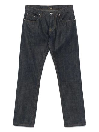 Fendi 2010s logo-patch jeans - Blue