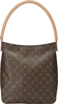 Louis Vuitton Brown Monogram Coated Canvas & Vachetta Leather Looping Mm (Authentic Pre-Loved)