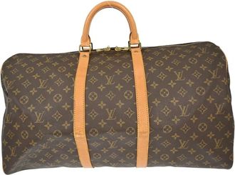 Louis Vuitton Pre-owned Weekend Bags, female, Brown, Size: ONE SIZE Pre-owned Keepall Travel Bag