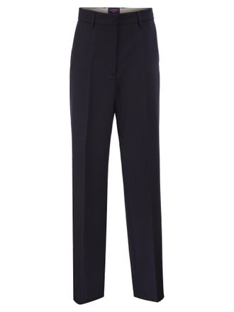Max Mara Weekend Maxmara Wksfenice op maat gemaakte scheerwollen broek