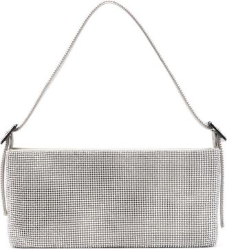 Benedetta Bruzziches Your Best Friend shoulder bag - women - Organic Silk/Aluminium/Mesh/Rhinestone - OS - Silver
