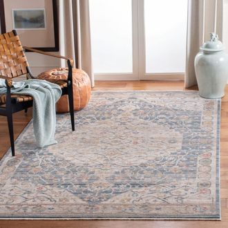Safavieh Alfombra poli&eacute;ster blu/neutrale 122 x 183 cm