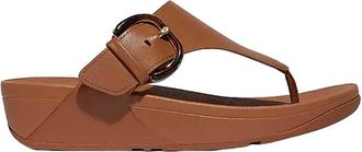FitFlop Fitflop Womens Lulu Resin Buckle Leather Toe Post Sandal