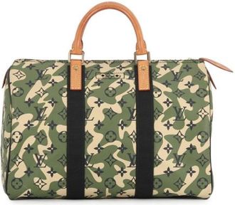 Louis Vuitton Vintage, unisex, Groen, ONE Size, Leer, Pre-owned Vintage Monogram Handtas