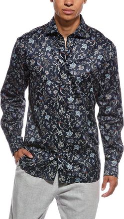 Eterna Printed Twill Modern Fit Cutaway Collar Shirt