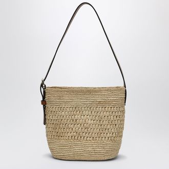 Maneb&igrave; Raffia and leather crossbody bag